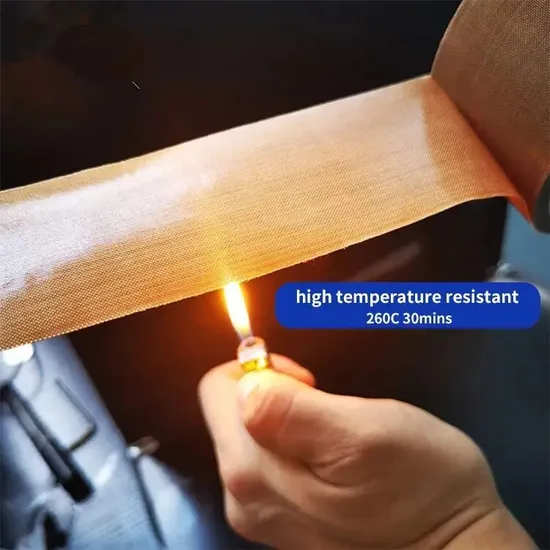 Cinta de teflón de PTFE industrial para aplicaciones de alta temperatura de marca